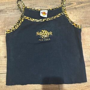 Hard Rock Cheetah/Leopard Trim Tank Top